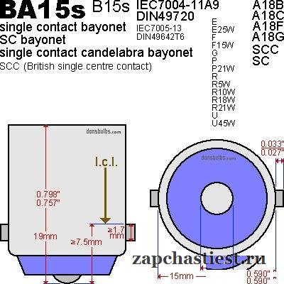 Светодиодные лампочки (Ba15s)