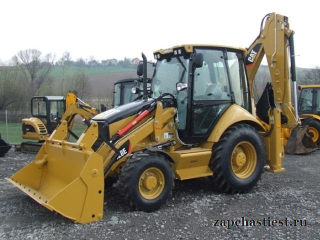 Стекло двери верхнее для Caterpillar 428e/432e/434