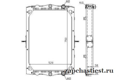 Радиатор охлаждения на DAF LF55/Даф