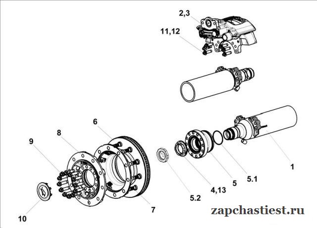 Суппорт тормозной Шмитц Schmitz 1199856, 1199857