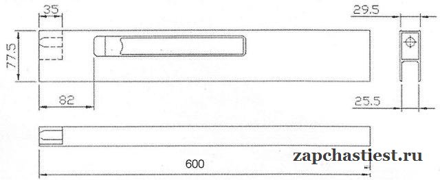 Стойка бортовая с замком 600 мм правая/левая