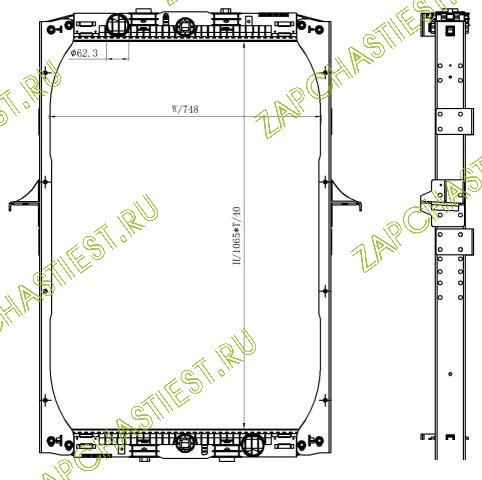 Продаю радиатор охлаждения на Daf F 95 310-430 мех