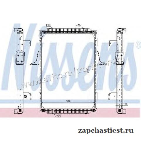 Радиатор с рамкой renault / рено 968 * 689 * 48