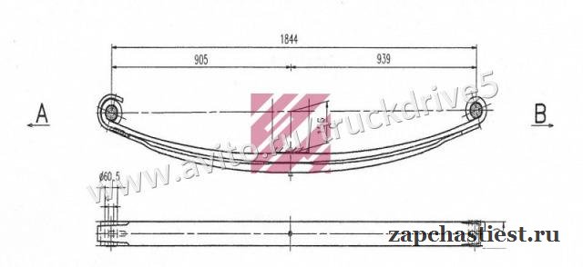 Рессора передняя Renault Premium Kerax 5010557734