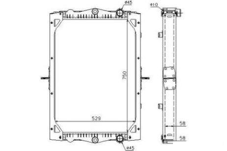 Радиатор охлаждения на DAF LF55/Даф
